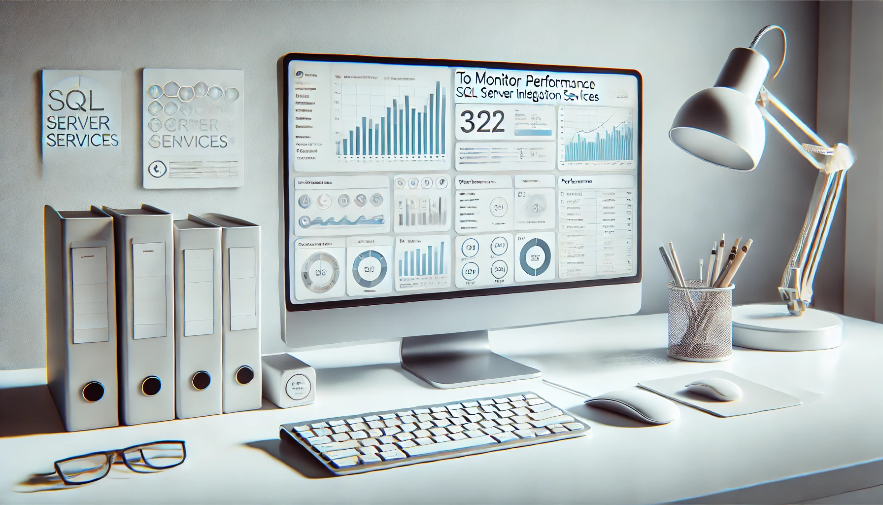 DALL·E 2024 11 22 11.43.38 A realistic and modern feature image for a blog post titled To monitor performance in SQL Server Integration Services. The image features a clean w 1 Perfect Virtual Team