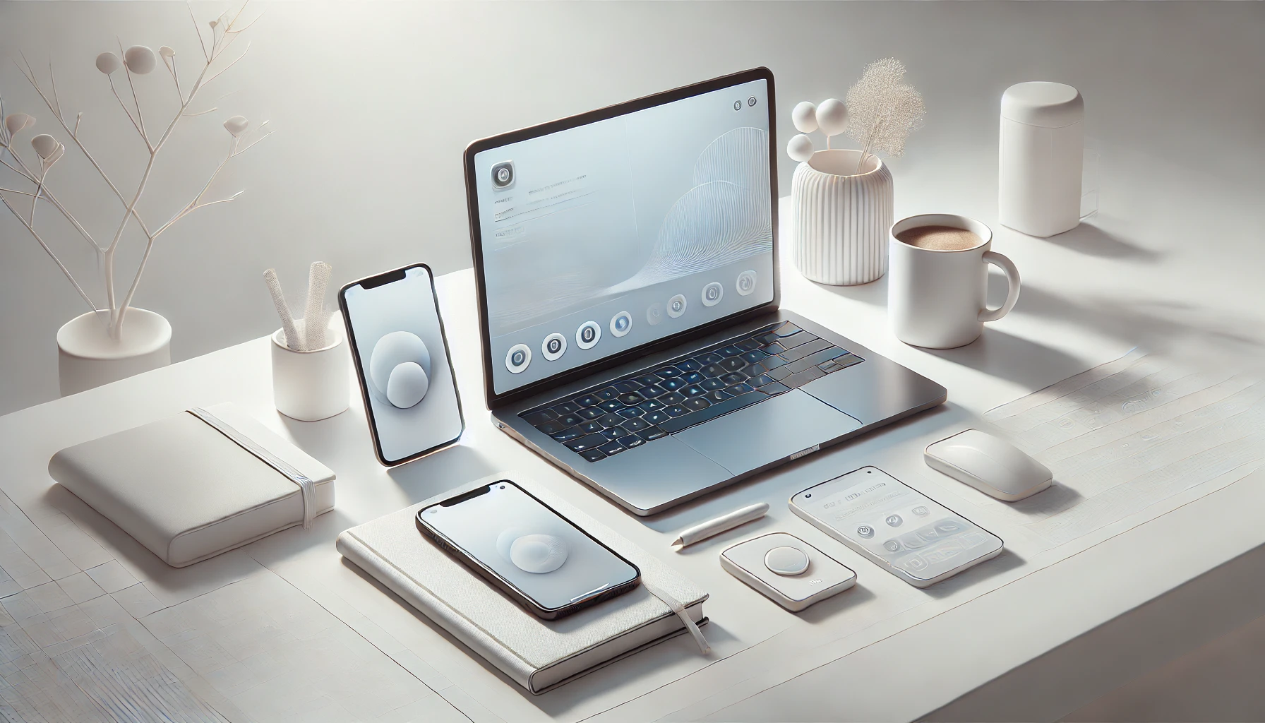 DALL·E 2024 12 05 12.26.27 A realistic clean and professional digital illustration representing the concept of virtual assistant services. The image features several elements Perfect Virtual Team