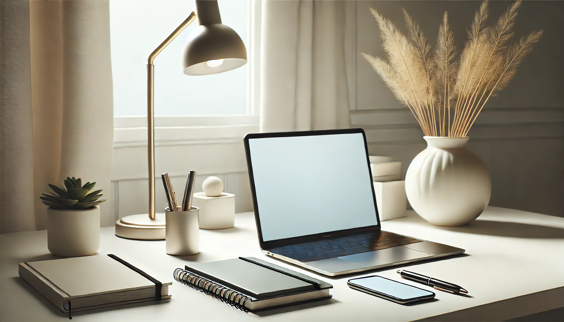 DALL·E 2024 12 05 12.29.09 A professional and realistic feature image for a blog post about virtual assistant services. The image should feature a clean minimalist workspace wi Perfect Virtual Team