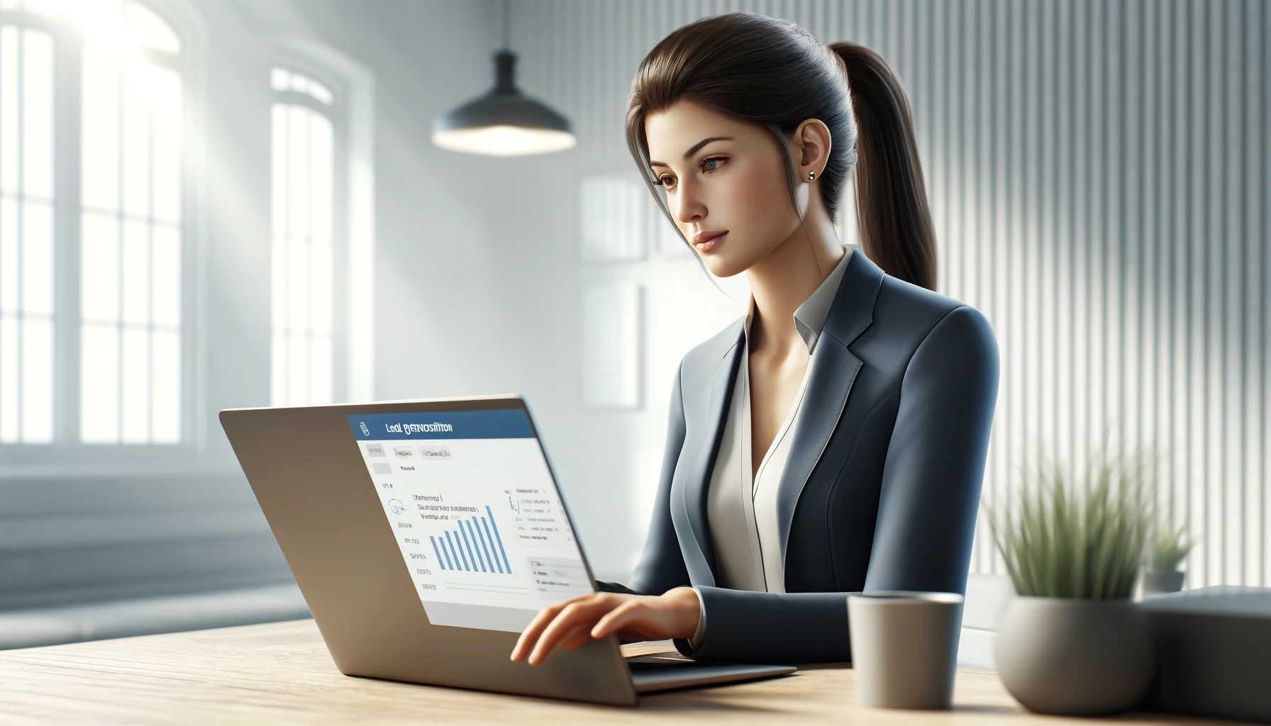 DALL·E 2024 12 06 12.06.28 A realistic image of a virtual assistant performing lead generation tasks. The assistant depicted as a young professional is working at a modern des Perfect Virtual Team