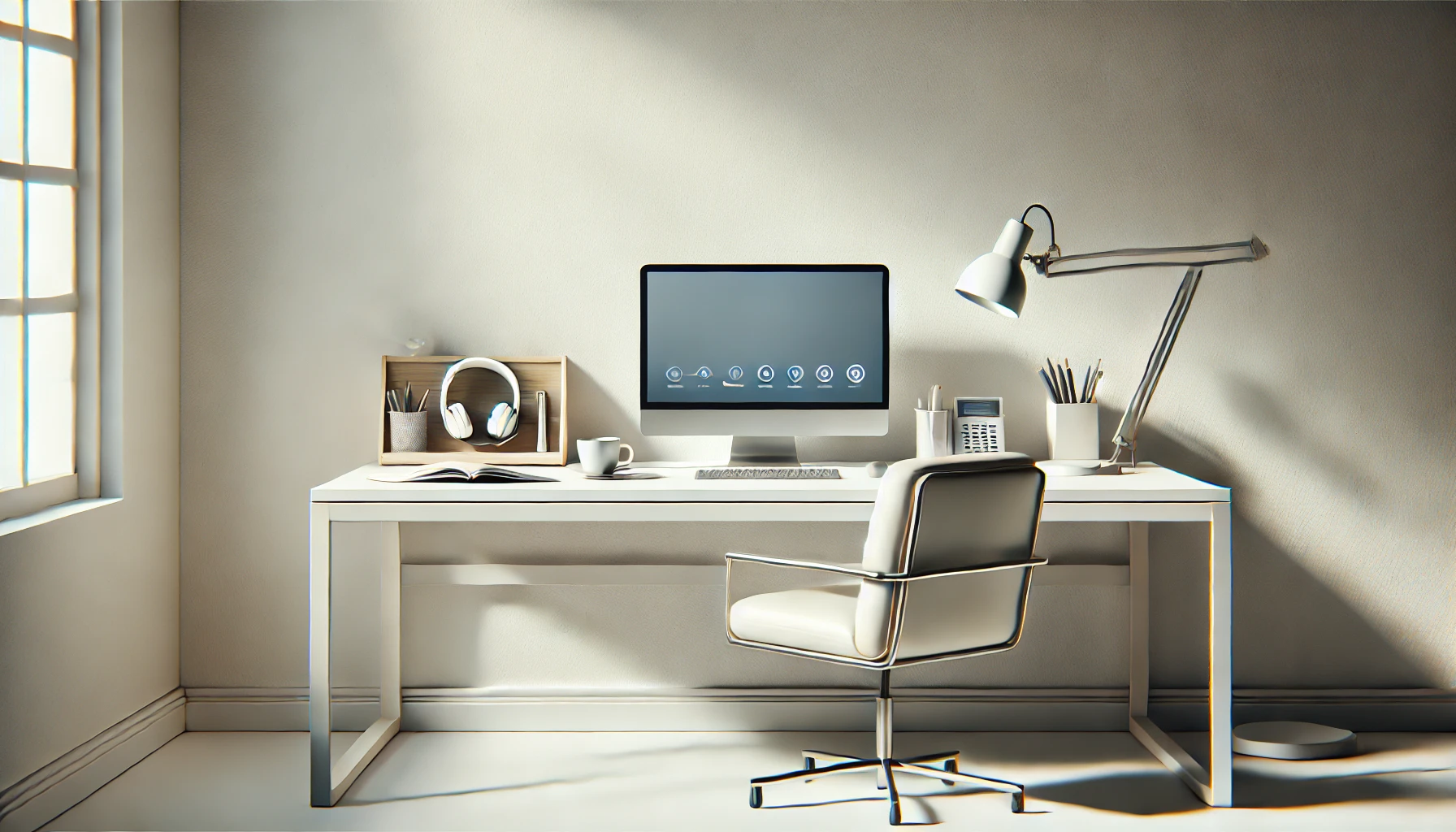 DALL·E 2025 01 02 12.57.15 A realistic illustration of a professional workspace representing virtual back office support. The scene includes a clean white backdrop with minimali Perfect Virtual Team